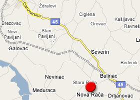 Nova Rača - karta
