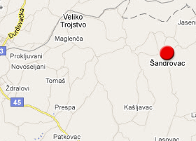 Šandrovac - karta